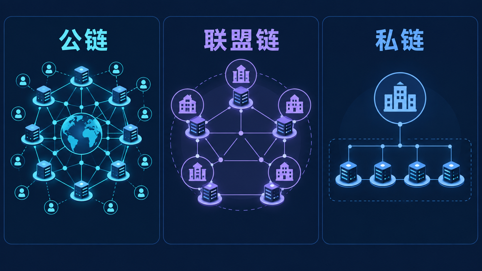 公链、联盟链与私链的参与方式对比